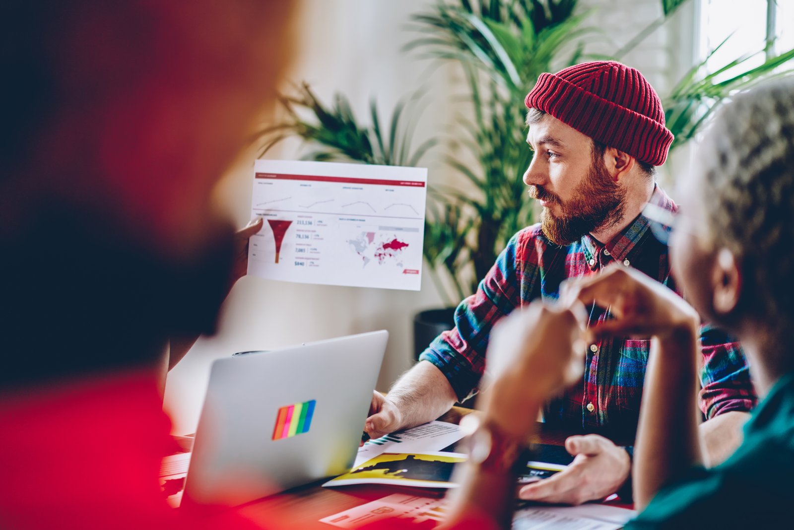 Diverse Hipster Guys Discussing Reports During Bri 2023 11 27 05 15 45 Utc